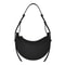Crescent Shoulder Bag, Fashion Genuine Leather Women's Crossbody Bag with Zipper Closure
