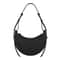 Crescent Shoulder Bag, Fashion Genuine Leather Women's Crossbody Bag with Zipper Closure