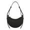 Crescent Shoulder Bag, Fashion Genuine Leather Women's Crossbody Bag with Zipper Closure
