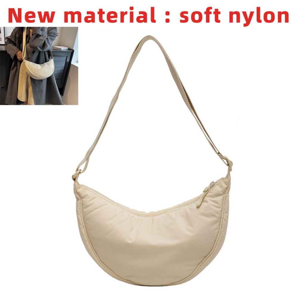 Fashion Ladies Nylon Hobos Messenger Bag, Vintage Small Shoulder Bags, Simple Design Women's Purse