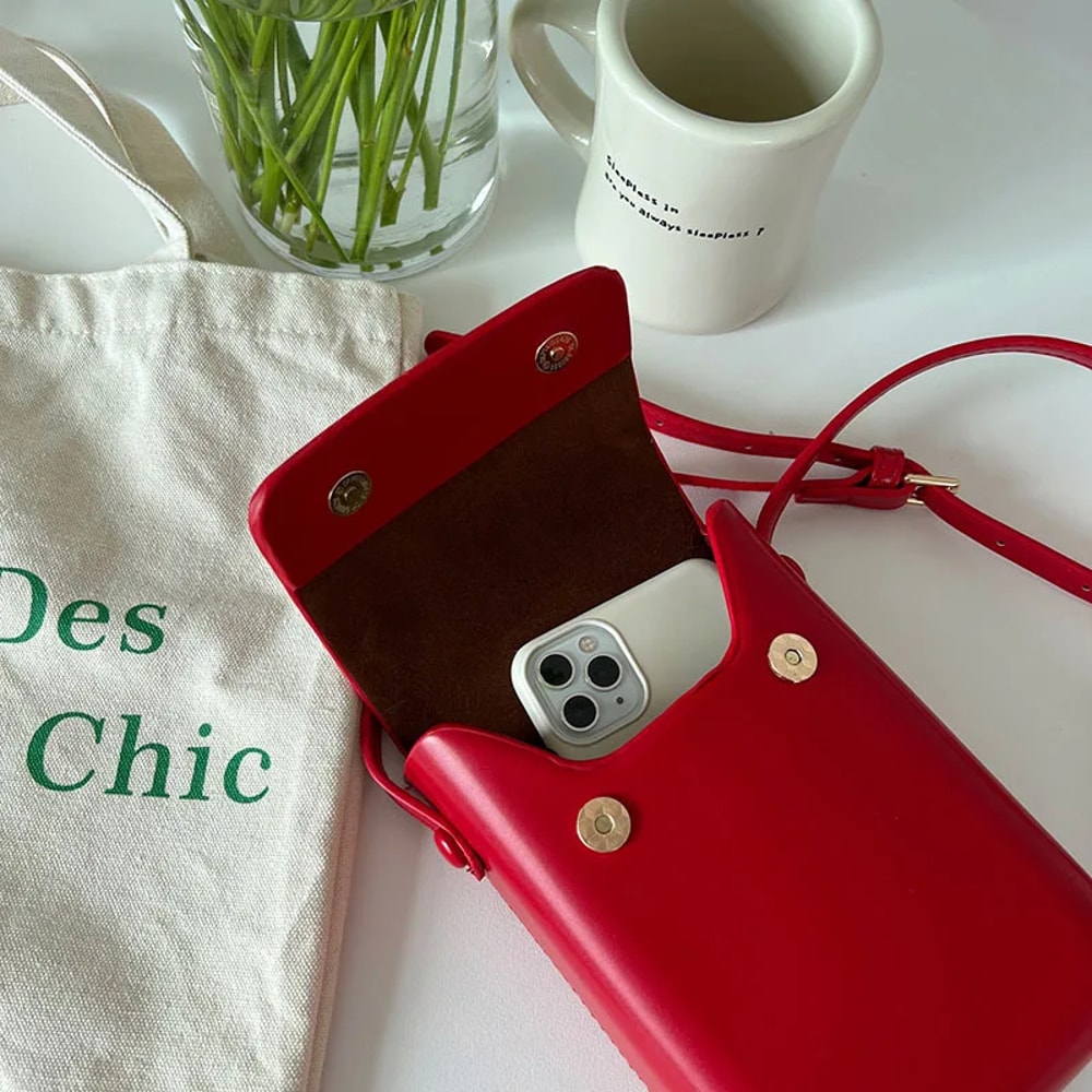 Women Mini Crossbody Bags, PU Leather Shoulder Purses and Handbags for Phone, Simple Solid Bag