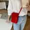Women Mini Crossbody Bags, PU Leather Shoulder Purses and Handbags for Phone, Simple Solid Bag