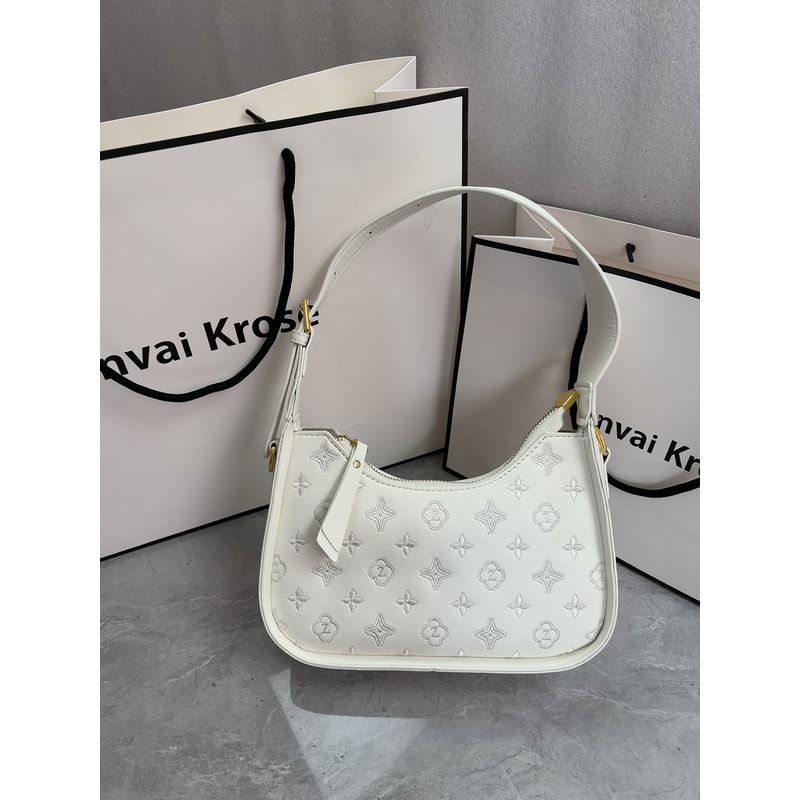 Women's High-End New Fashion Embroidered Underarm Bag, Crossbody Baguette for Easy Match