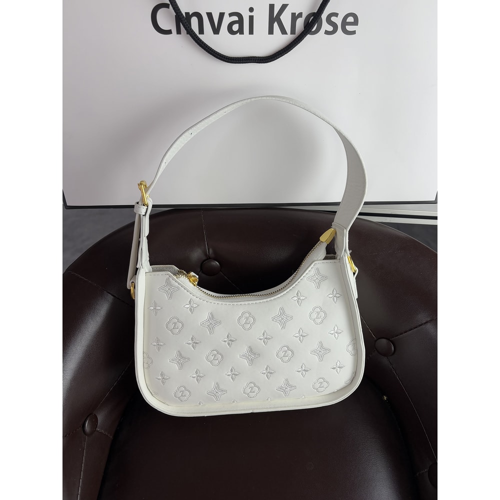 Women's High-End New Fashion Embroidered Underarm Bag, Crossbody Baguette for Easy Match