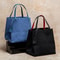 Simple Black Knitted Bag New Large Capacity Shopping Tote For Women 0