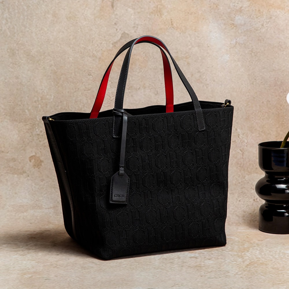 Simple Black Knitted Bag New Large Capacity Shopping Tote For Women 2