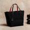 Simple Black Knitted Bag New Large Capacity Shopping Tote For Women 2
