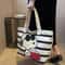 Disney Snoopy Large Capacity Canvas Bag for Female Students, Cute Cartoon Tote Mommy Bag to Carry Books