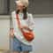Travel Crossbody Female Half Moon Bag Solid Color Chest Bag For Large Capacity 2