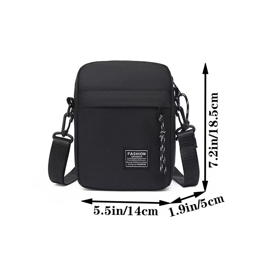Nylon Material Bag, Single Shoulder or Cross-Body Design for School and Daily Use