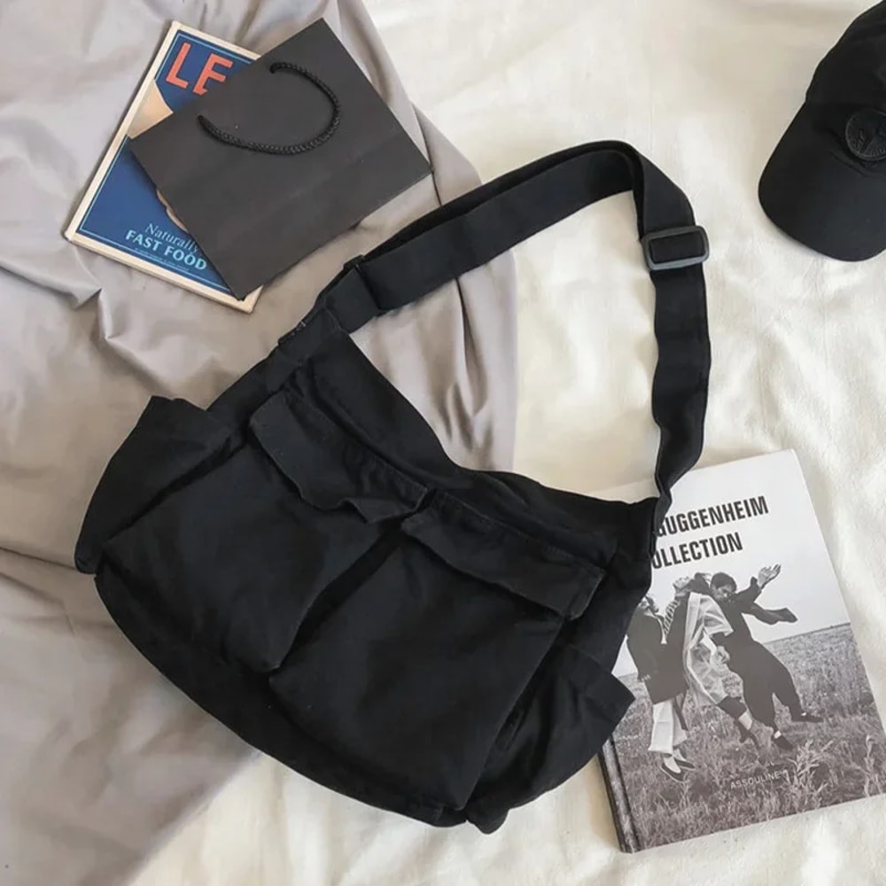 Designer Handbag for Women Shoulder Large Capacity Canvas Solid Female Bags