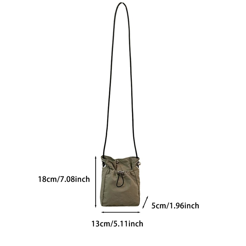 Canvas Purse Messenger Bag, Nylon Crossbody Purse, Soft Mini Phone Wallet