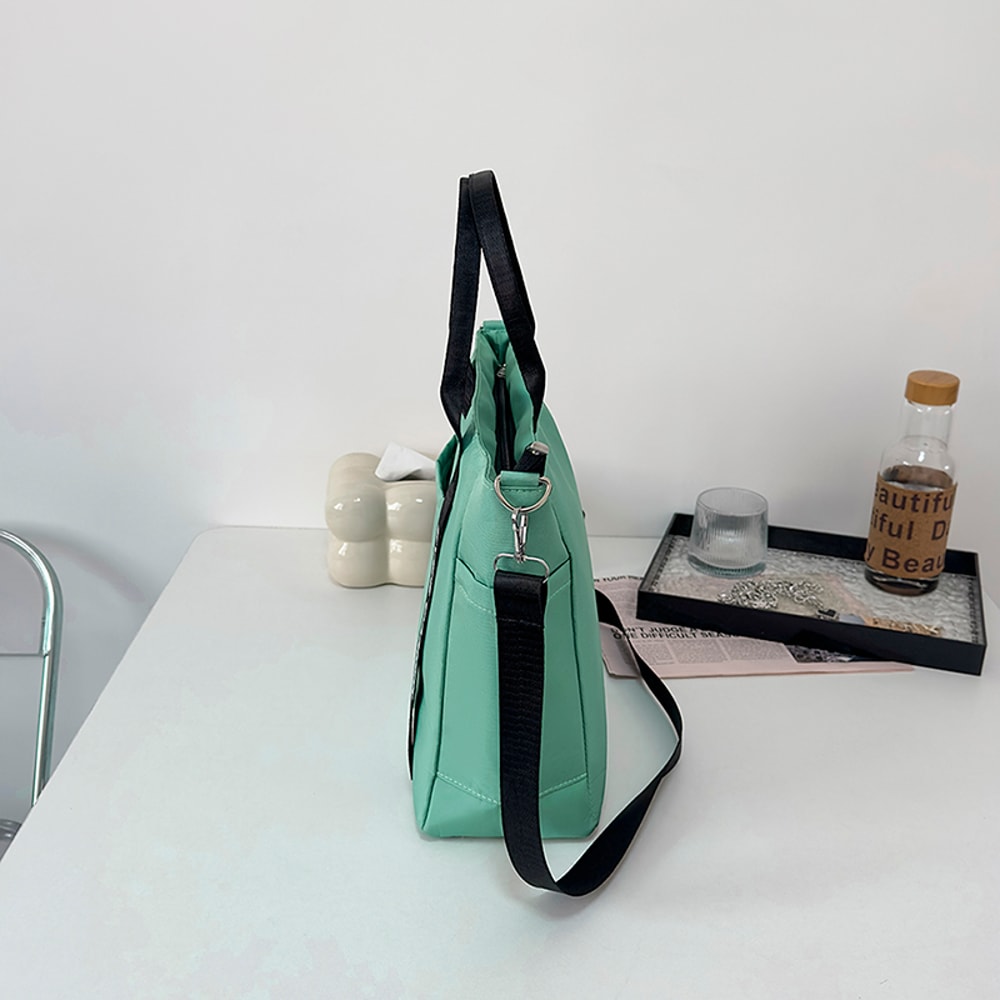 Large Capacity Nylon Fabric Shoulder Bag, Casual Versatile Crossbody Tote Bag for Commuting and Daily Use