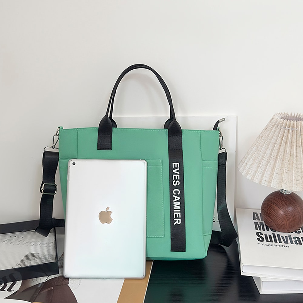 Large Capacity Nylon Fabric Shoulder Bag, Casual Versatile Crossbody Tote Bag for Commuting and Daily Use