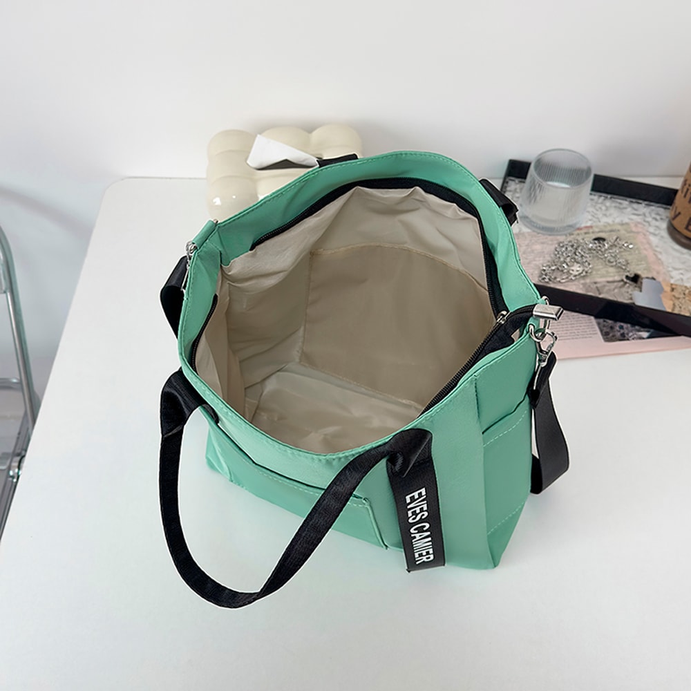 Large Capacity Nylon Fabric Shoulder Bag, Casual Versatile Crossbody Tote Bag for Commuting and Daily Use