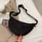 Nylon Crossbody Fanny Pack for Women, Large Capacity Half Moon Travel Waist Bag for Daily Use