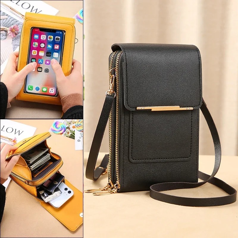 Lock Cell Phone Bag Crazy Bag Fashion Touch Screen Crossbody Shoulder Bag For Women Mobile Phone Ca 0