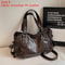 Contrasting Colors Compartment Shoulder Bags For Women Fashion PU Handbag 6