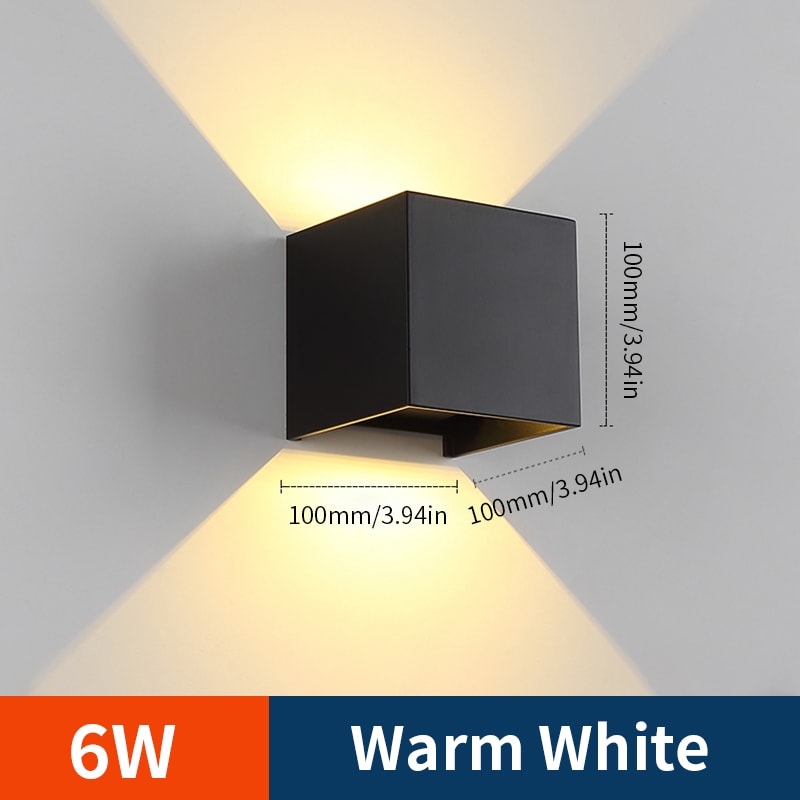 LED Cube Porch Light, Warm White, Adjustable, Surface Mounted for Indoor and Outdoor Gardens