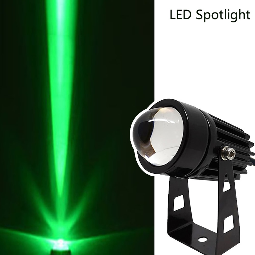 Spotlight For Home Landscape Lighting, Waterproof Pink Red Green Blue Golden Color Beam Lights