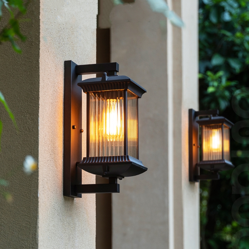 Exterior Wall Lighting, Waterproof Metal Wall Lamp for Villa, Hotel, Porch