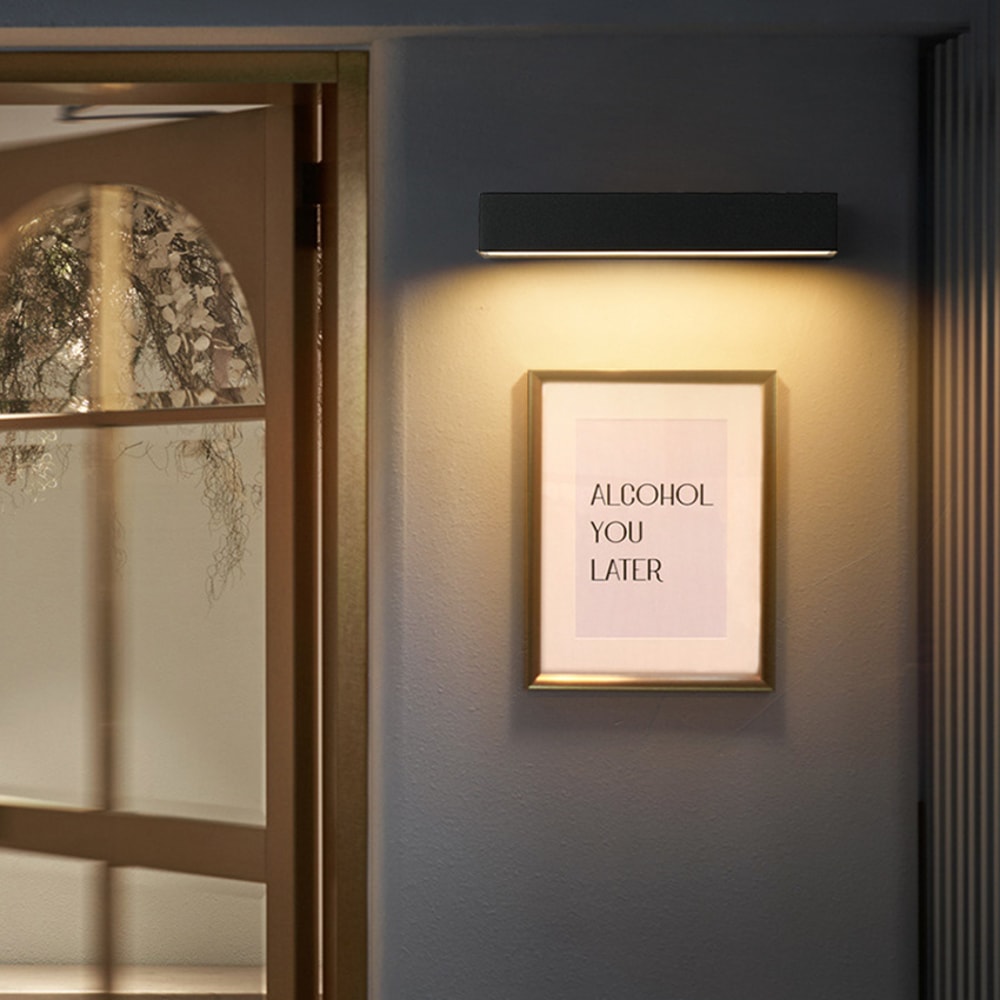 Porch Sign Lighting, Aluminum Lamp Outdoor Waterproof Strip Wall Lights for Courtyard and Garden Decor Light Fixture