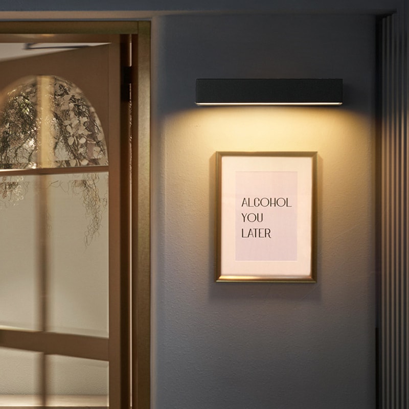 Porch Sign Lighting, Aluminum Lamp Outdoor Waterproof Strip Wall Lights for Courtyard and Garden Decor Light Fixture