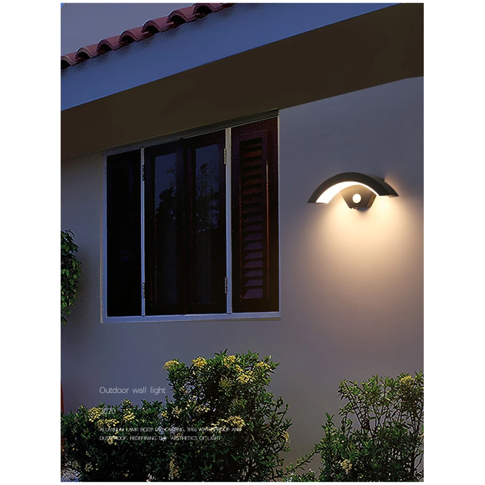 Waterproof Outdoor PIR Motion Sensor Lamp Intelligent Induction Wall Light For Porch 5