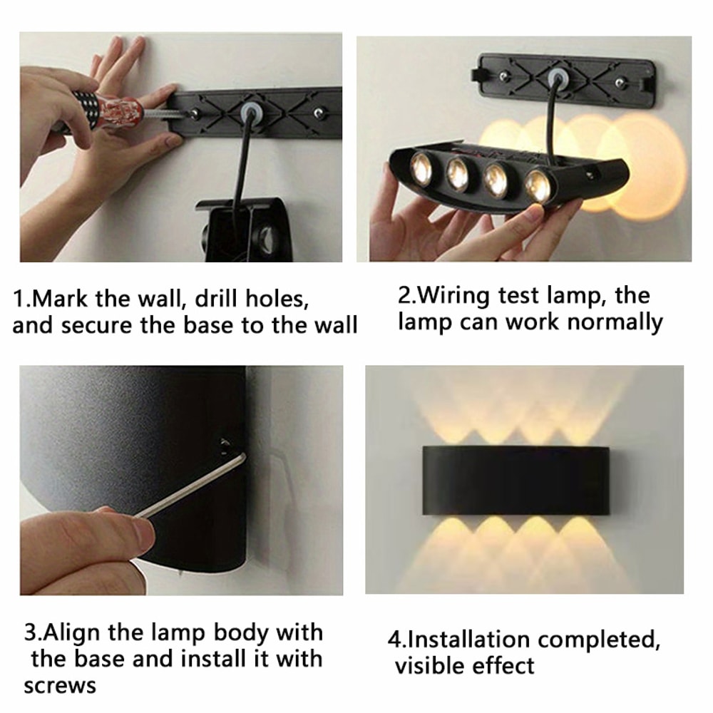 Interior Wall Light for Bedroom Living Room, Outdoor Garden Lights