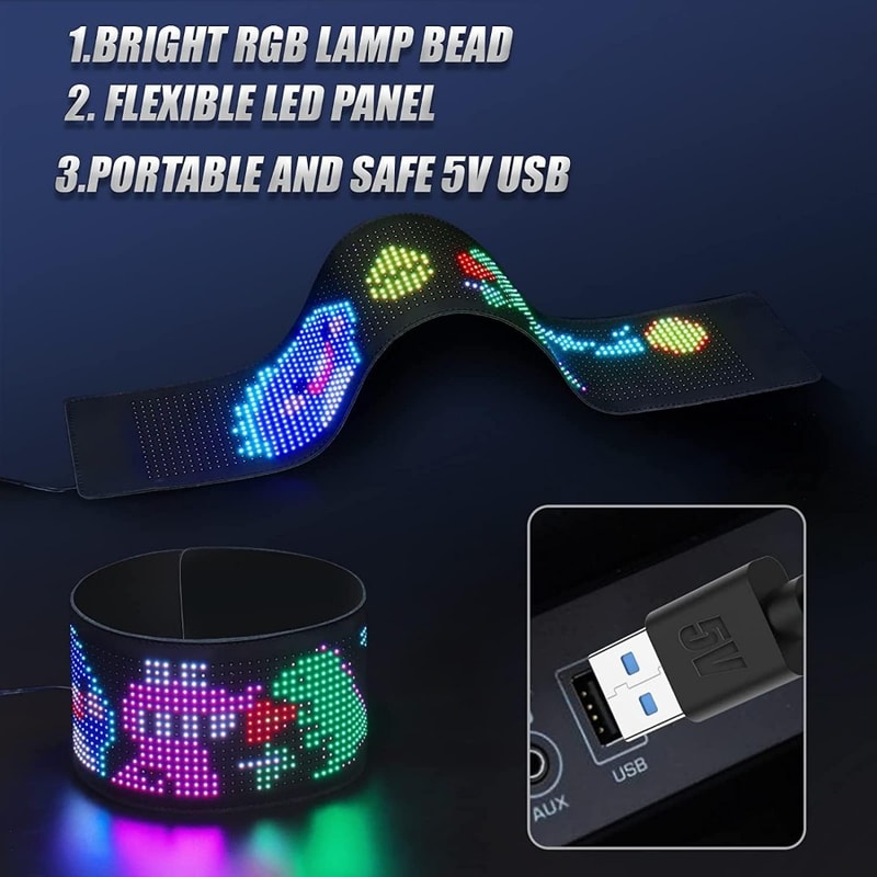 Flexible Screen LED Light Demon's Eye Scrolling Sign for Car and Store Displays