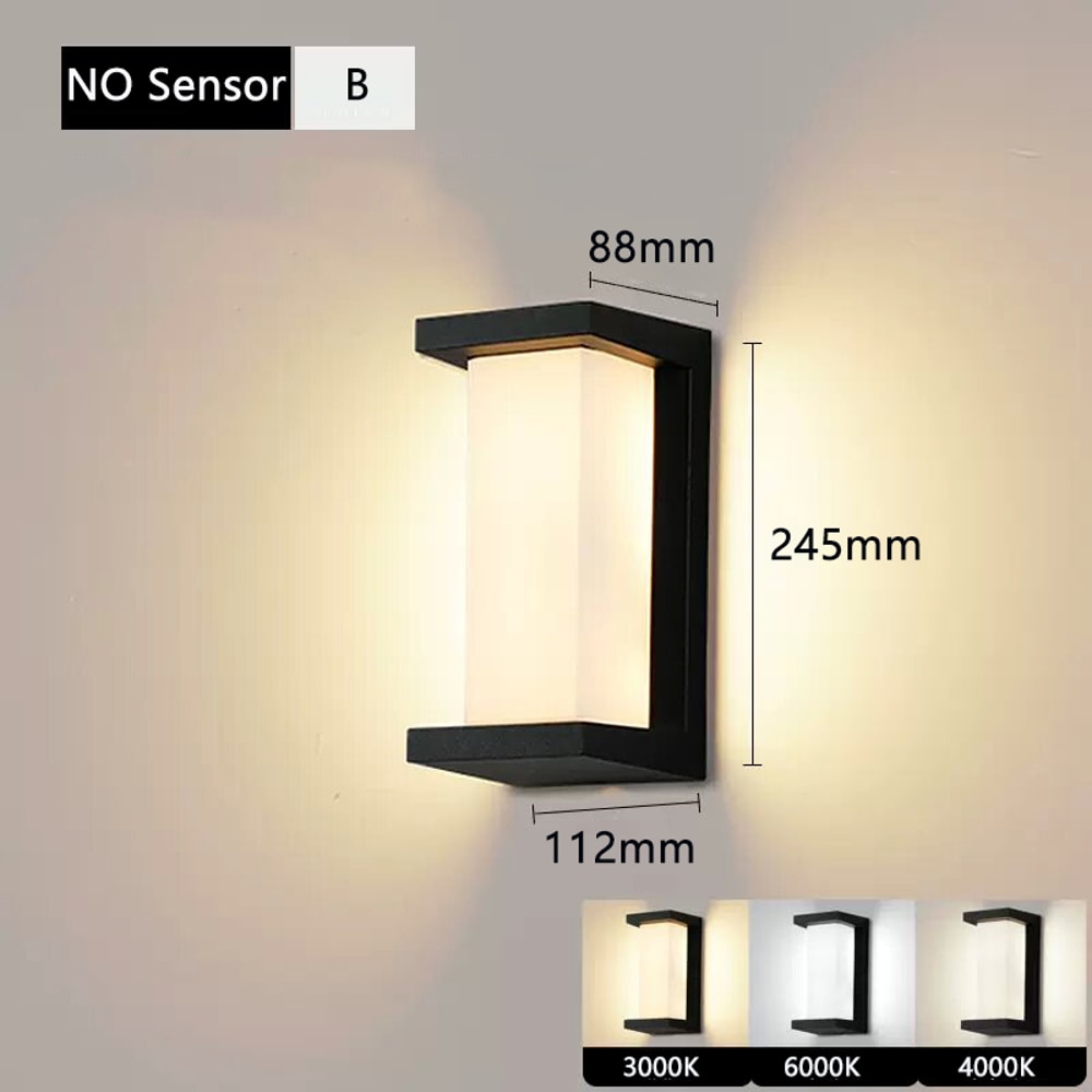 Motion Sensor Led Outdoor Lighting Waterproof Outdoor Wall Lamp Porch Lights For Garden And Balcony 6