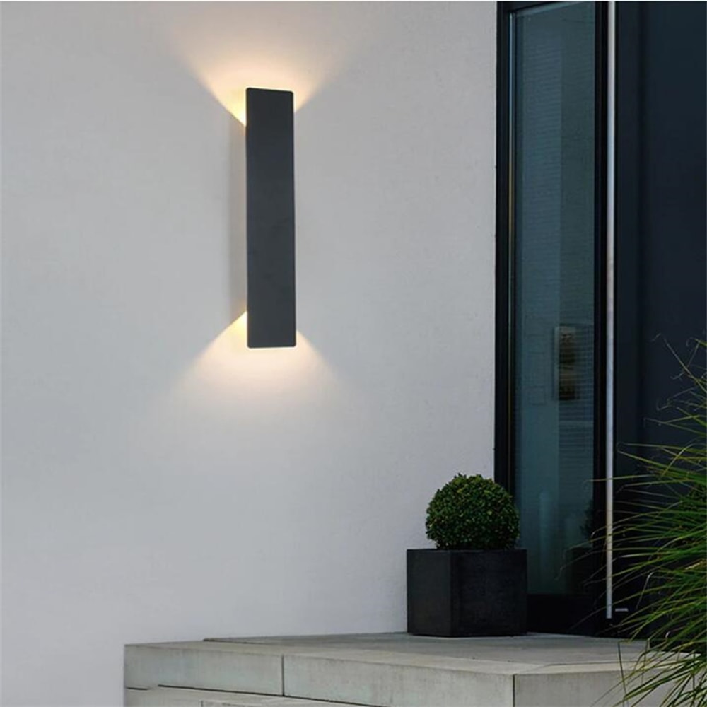 LED Wall Light, Waterproof Outdoor Up Down Wall Lamp, Aluminum Decorated Wall Sconce