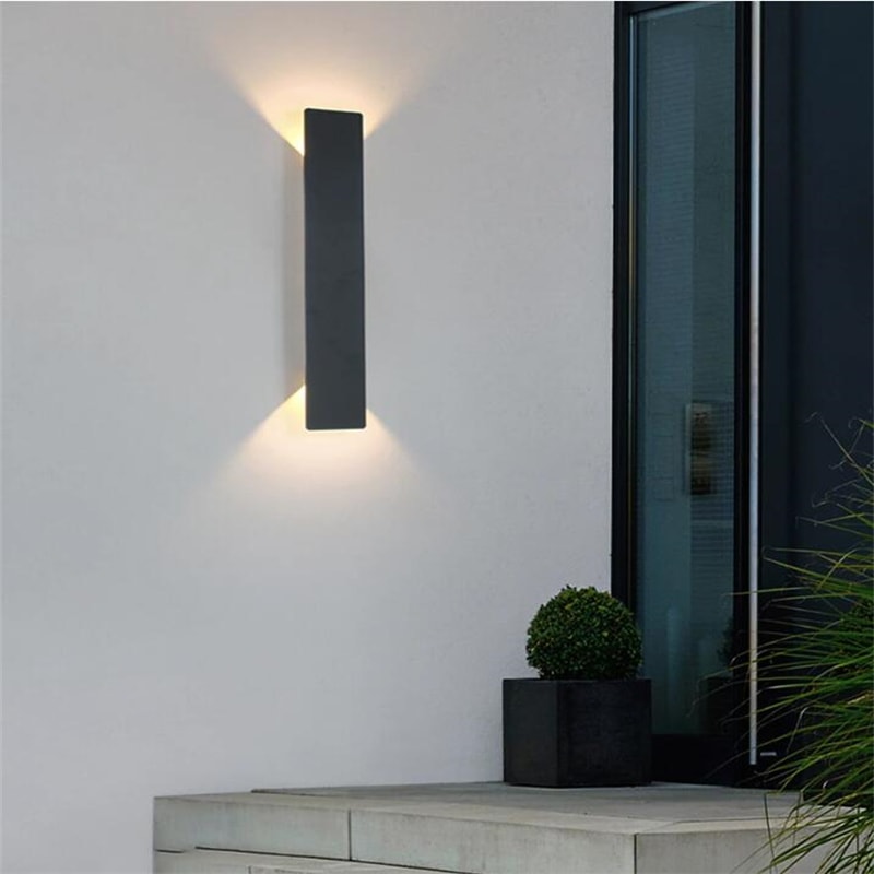 LED Wall Light, Waterproof Outdoor Up Down Wall Lamp, Aluminum Decorated Wall Sconce