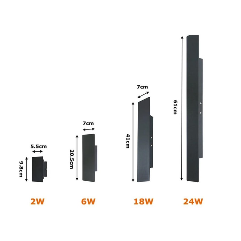 LED Wall Light, Waterproof Outdoor Up Down Wall Lamp, Aluminum Decorated Wall Sconce