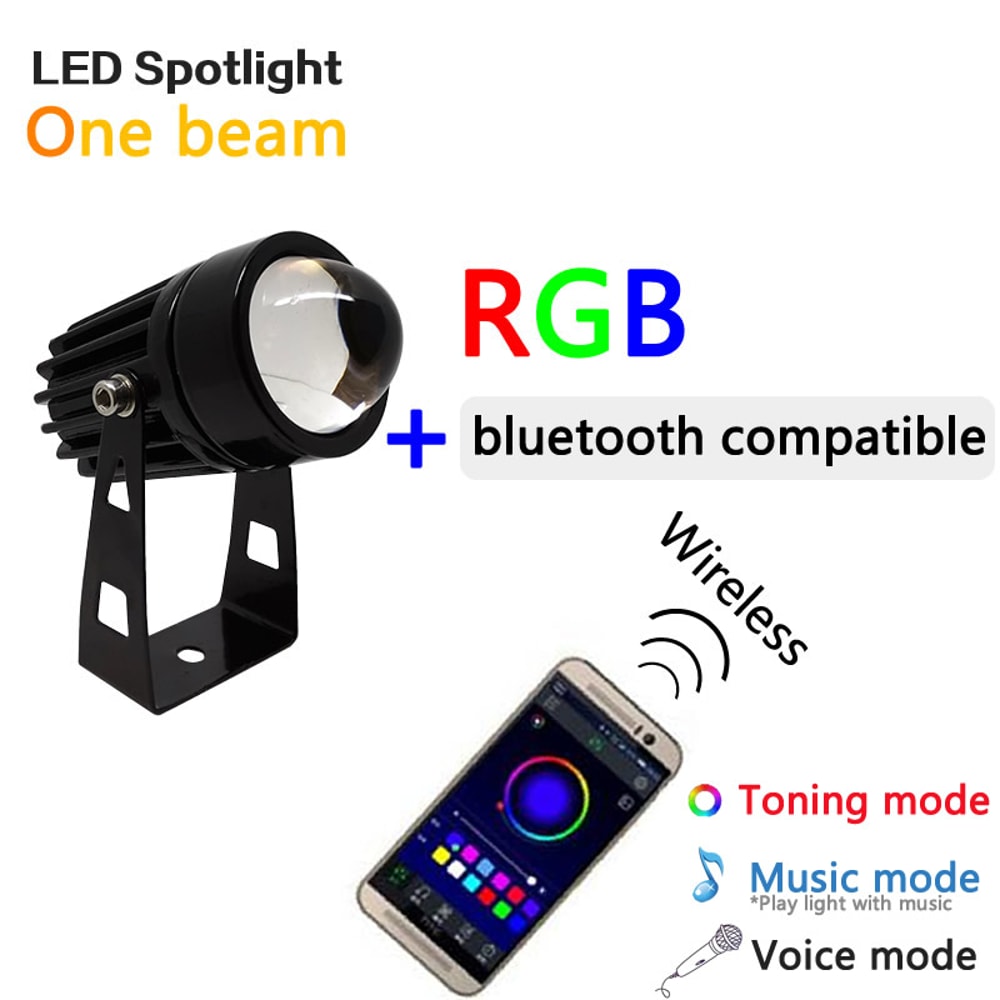 RGB Landscape Lighting, Waterproof One Beam Light, Red Green Blue Wall Light
