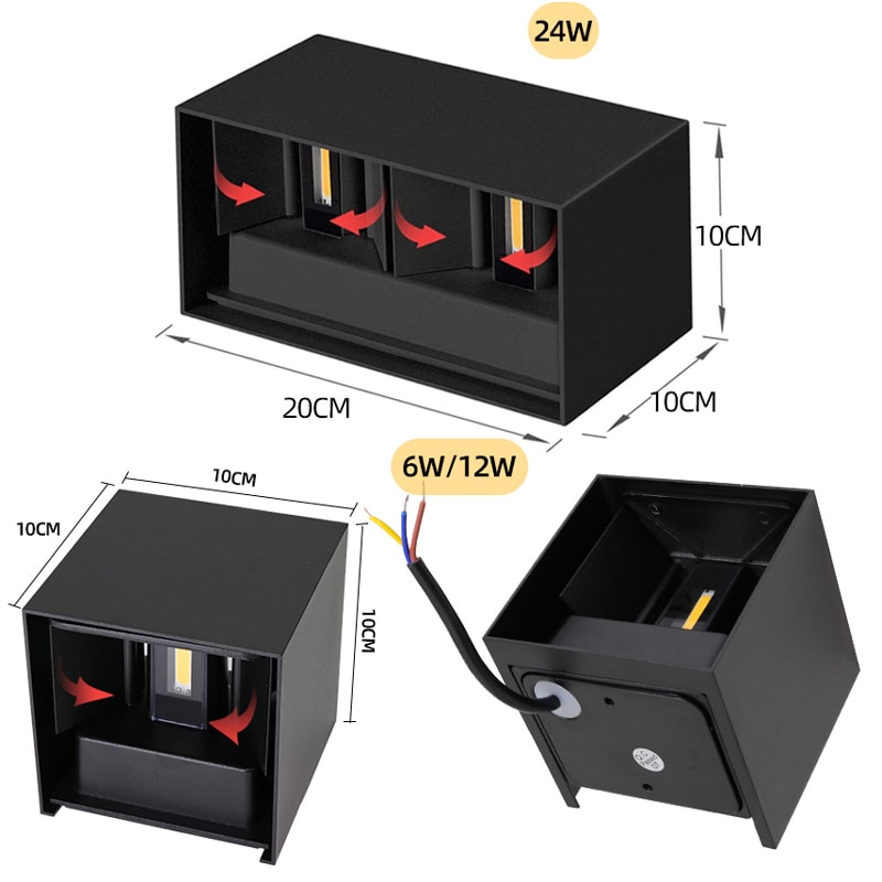 Waterproof Outdoor Wall Light for Porch, Garden Lights, Indoor Wall Lamp for Bedroom, Living Room, Corridor, Stairs