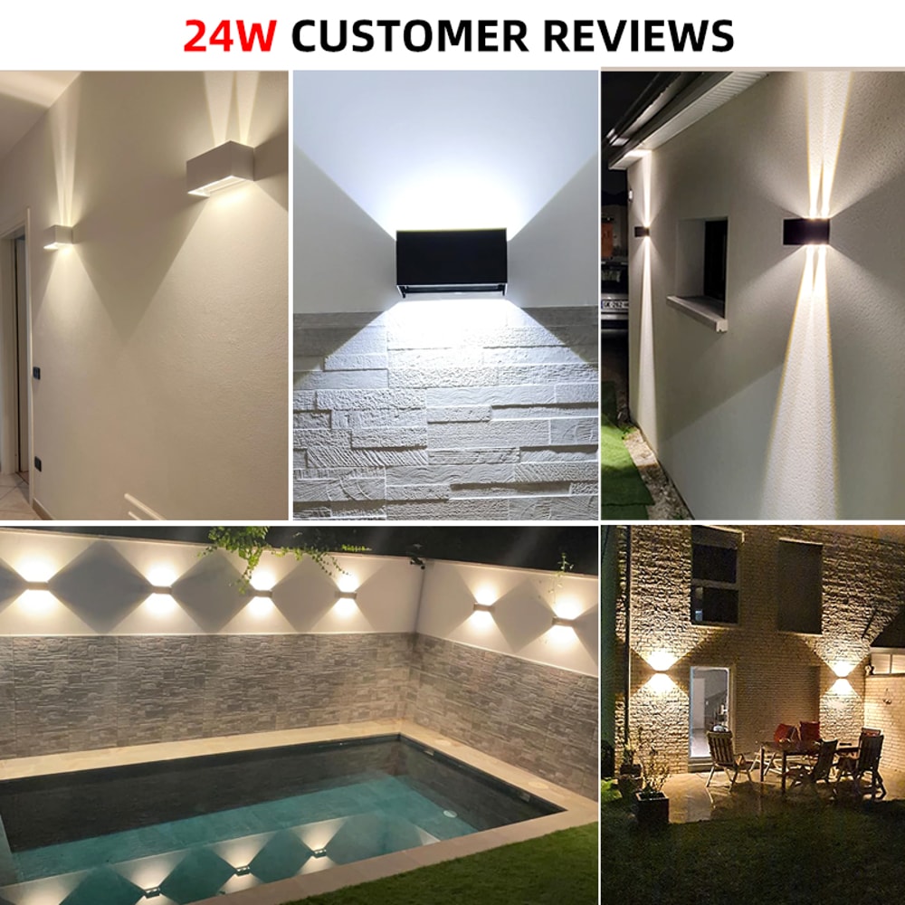 Waterproof Outdoor Wall Light for Porch, Garden Lights, Indoor Wall Lamp for Bedroom, Living Room, Corridor, Stairs