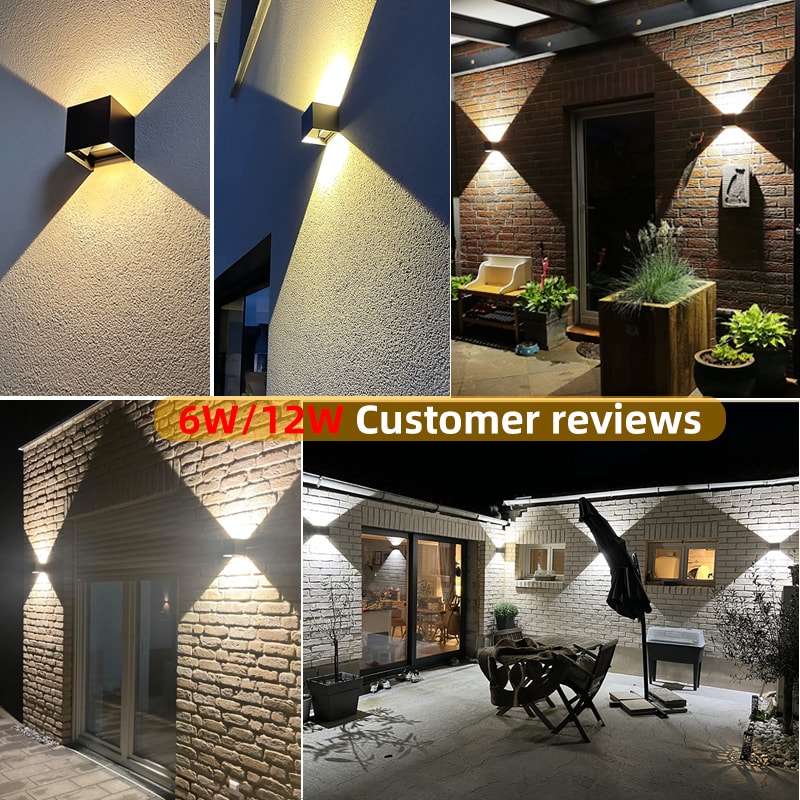Waterproof Outdoor Wall Light for Porch, Garden Lights, Indoor Wall Lamp for Bedroom, Living Room, Corridor, Stairs