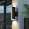 Outdoor Wall Light, Black Gray Up Down Waterproof Porch Garden Light