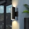 Outdoor Wall Light, Black Gray Up Down Waterproof Porch Garden Light