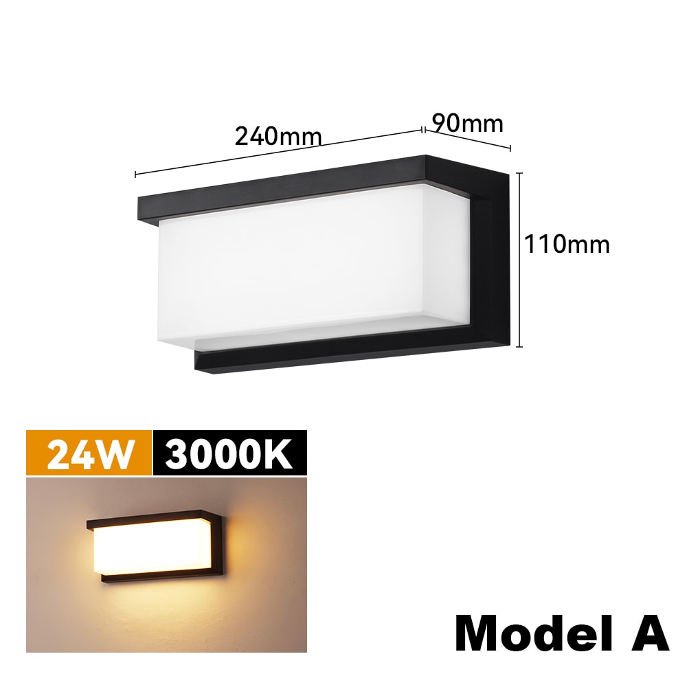 Plastic Lamp Body Exterior Wall Lighting Garden Light Porch Light 7