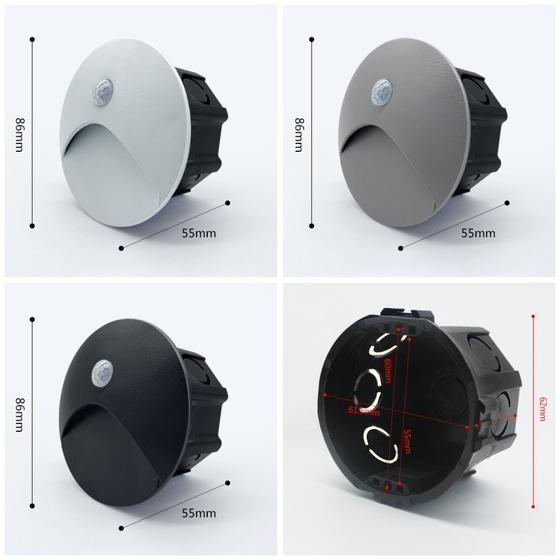 Lighting LED Sensor Embedded Wall Lamps Waterproof Outside Night Light For Steps 5