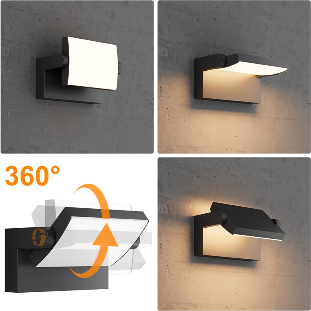 LED Wall Light with Sensor, Waterproof, Ideal for Bedroom, Garden, Corridor, Balcony
