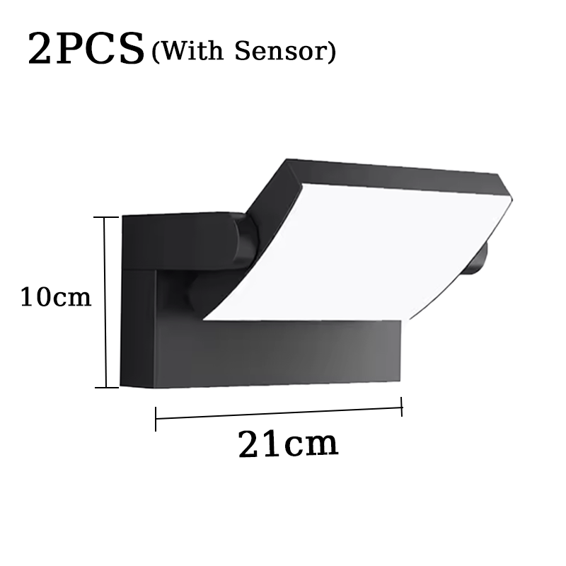 LED Wall Light with Sensor, Waterproof, Ideal for Bedroom, Garden, Corridor, Balcony