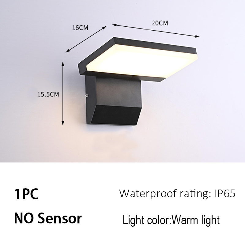 LED Waterproof Sensor Wall Lights for Balcony, Corridor, Indoor, Garden