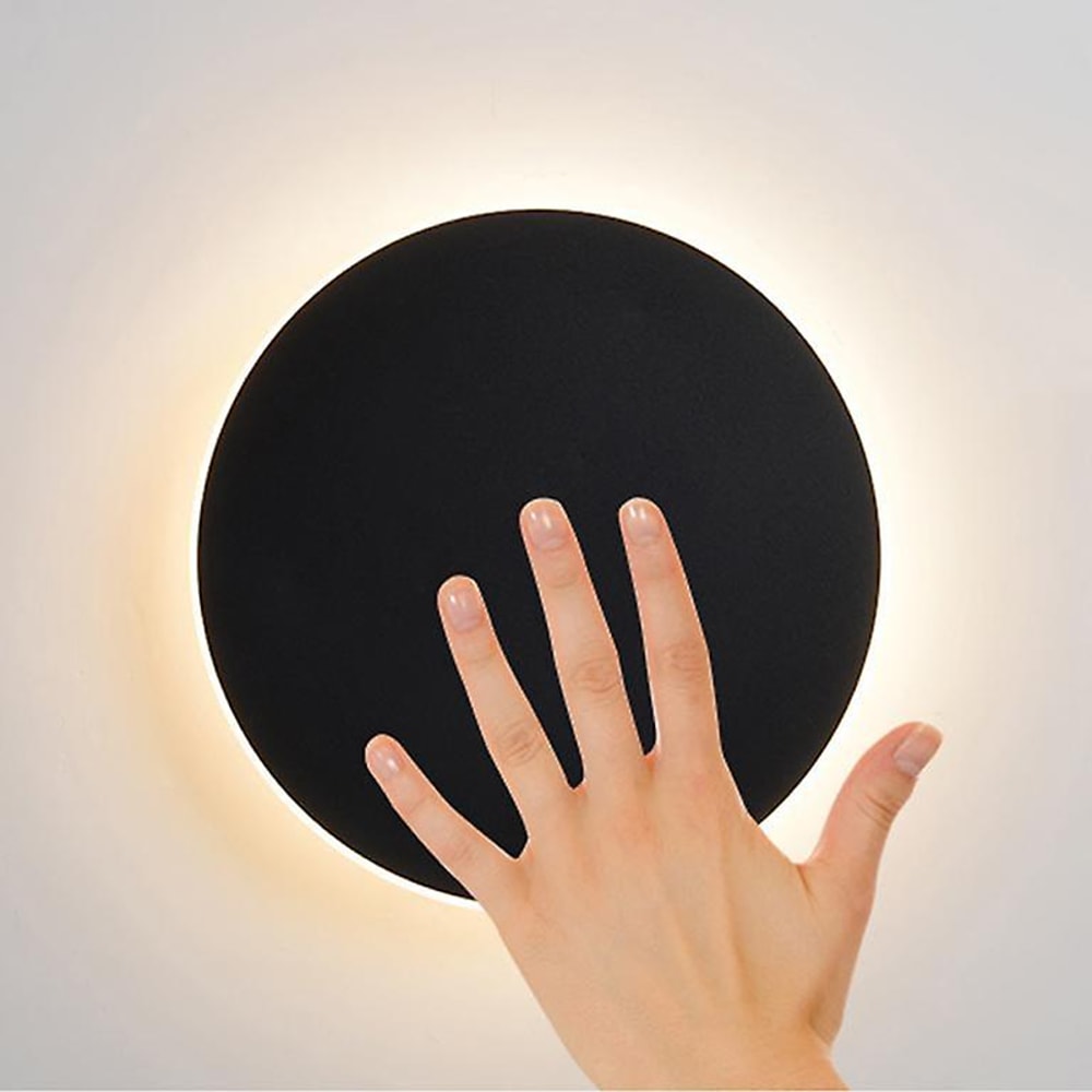 Solar Eclipse Circular Wall Lamp for Bedroom, Corridor & Garden Sconce Night Light