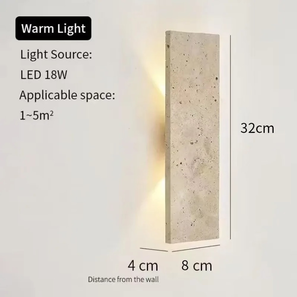 LED Wall Lamp Bedroom, Wall Lamps Strip Natural Stone Wall Lights for Outdoor Exterior Lighting Fixtures