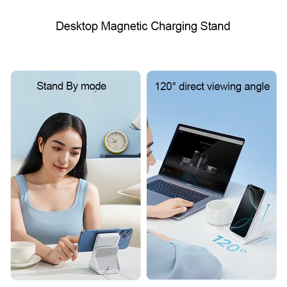 Wireless Charging Powerbank For IPhone Magnetic Power Bank With Charging Base 3