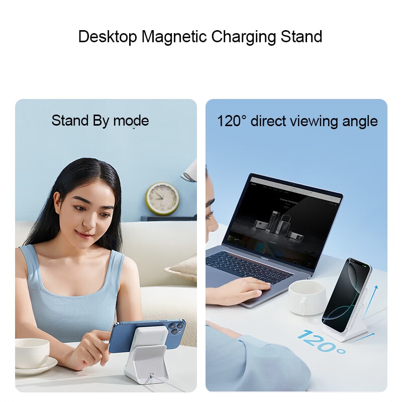 Wireless Charging Powerbank For IPhone Magnetic Power Bank With Charging Base 3