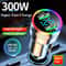 Super Fast Charging Car Adapter with LED Light, Voltage Monitor for iPhone, Samsung, Huawei, OPPO
